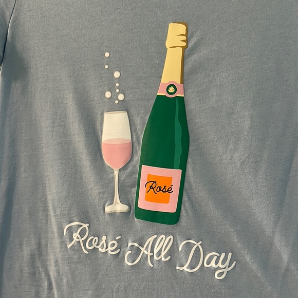 Kiel James Patrick Rosé All Day Blue Short Sleeve Tee Sz S - Picture 2 of 4